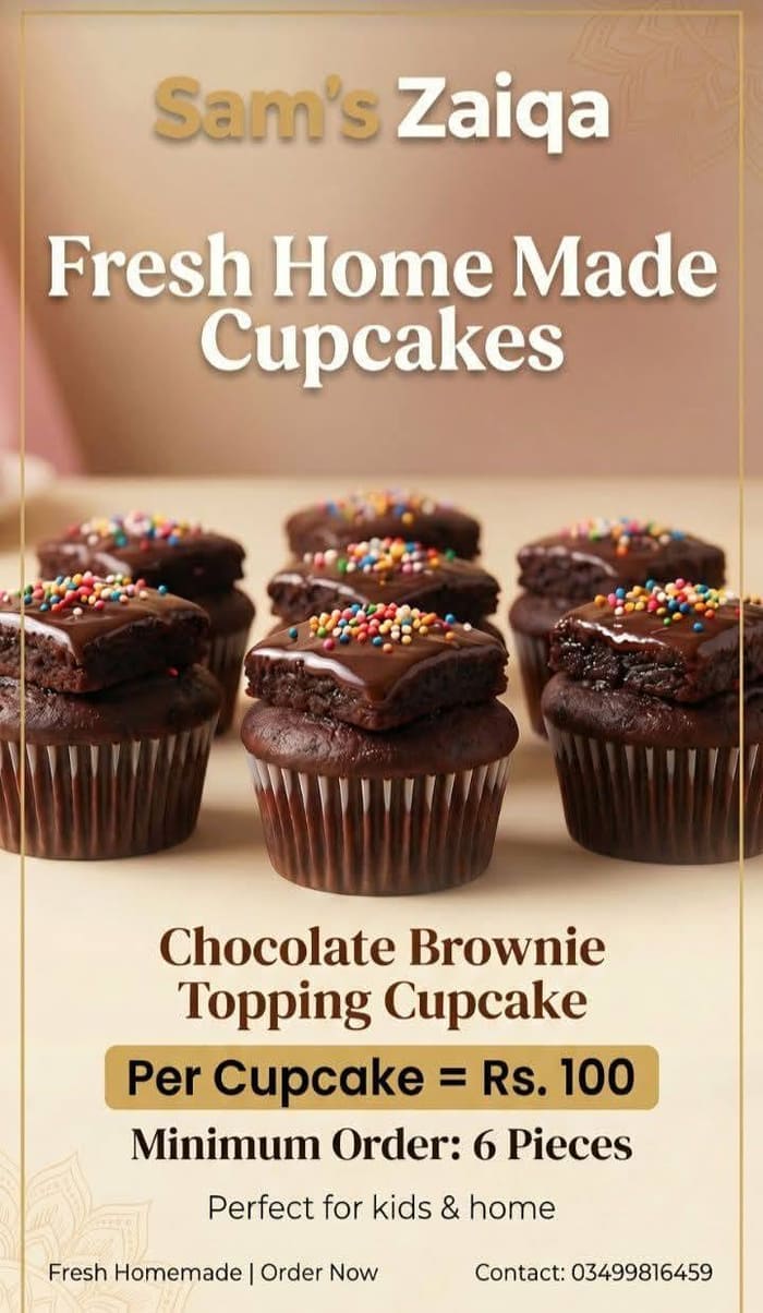 Chocolate Brownie Topping Cupcake