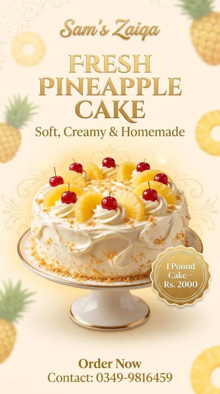 Fresh Pineapple Cake